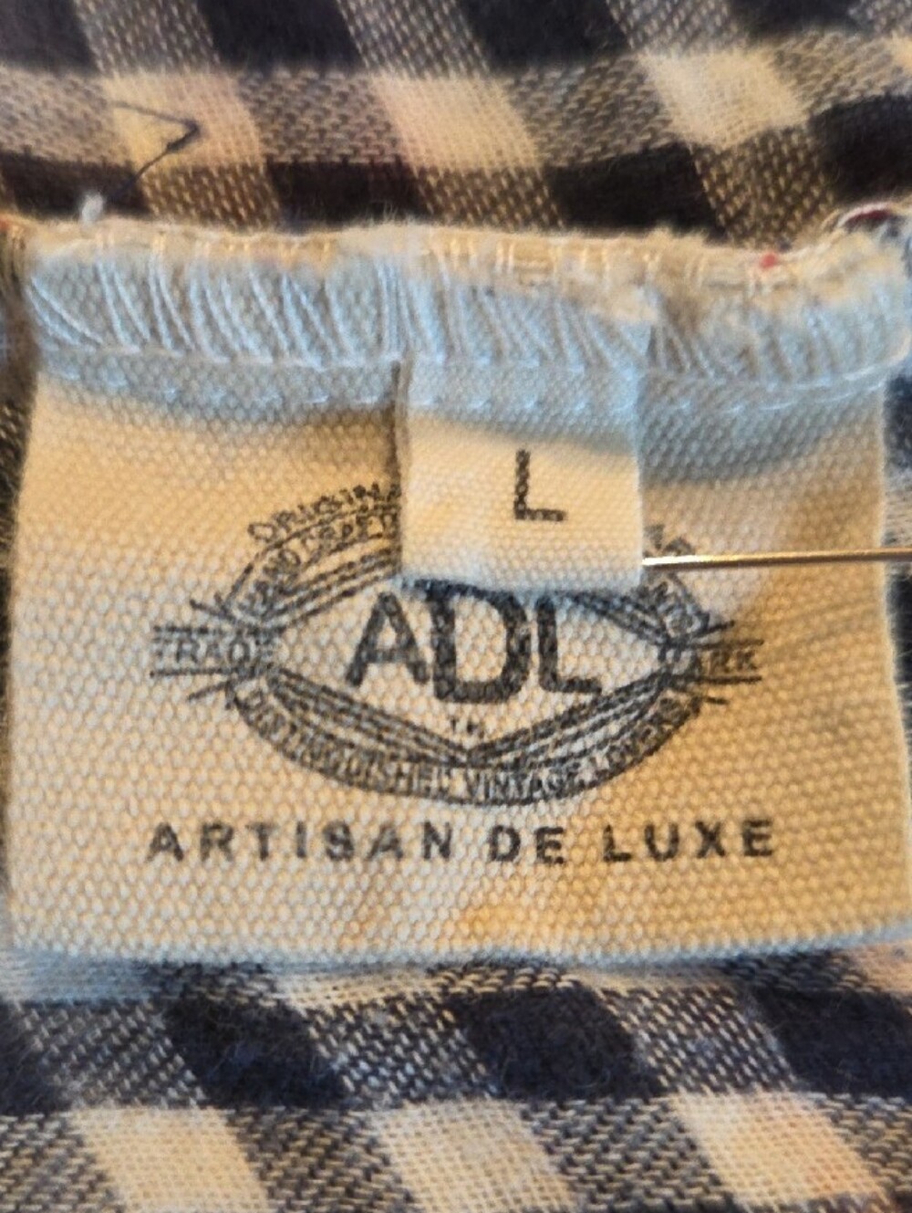Artisan De Luxe Double Layer Embroidered Plaid Boho Blouse Size L Very Good Cond - Picture 6 of 8